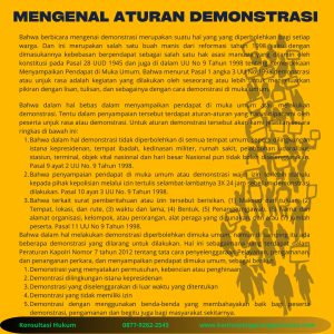 MENGENAL ATURAN DEMONSTRASI