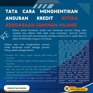 TATA CARA MENGHENTIKAN ANSURAN KREDIT KETIKA KENDARAAN JAMINAN HILANG