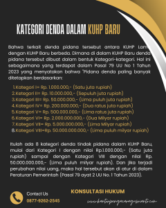 KATEGORI DENDA DALAM KUHP BARU