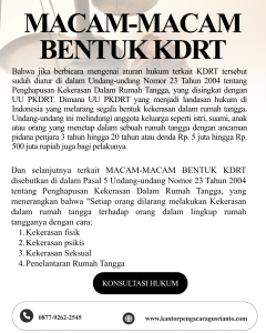MACAM-MACAM BENTUK KDRT