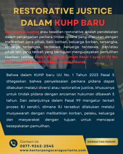 RESTORATIVE JUSTICE DALAM KUHP BARU