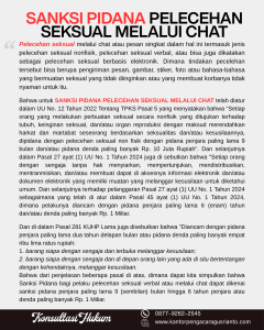 SANKSI PIDANA PELECEHAN SEKSUAL MELALUI CHAT