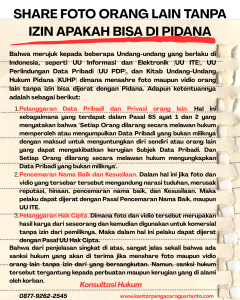 SHARE FOTO ORANG LAIN TANPA IZIN APAKAH BISA DI PIDANA