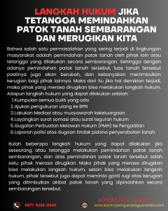 LANGKAH HUKUM JIKA TETANGGA MEMINDAHKAN PATOK TANAH SEMBARANGAN DAN MERUGIKAN KITA