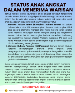 STATUS ANAK ANGKAT DALAM MENERIMA WARISAN