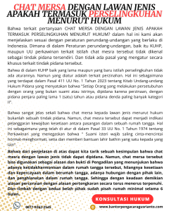 CHAT MERSA DENGAN LAWAN JENIS APAKAH TERMASUK PERSELINGKUHAN MENURUT HUKUM