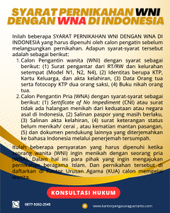 SYARAT PERNIKAHAN WNI DENGAN WNA DI INDONESIA