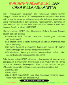 MACAM-MACAM KDRT DAN CARA MELAPORKANNYA