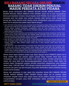 BELI BARANG SECARA ONLINE NAMUN BARANG TIDAK DIKIRIM PENJUAL MASUK PERDATA ATAU PIDANA