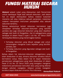 FUNGSI MATERAI SECARA HUKUM
