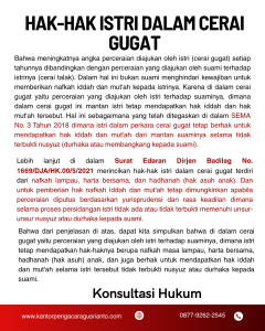 HAK-HAK ISTRI DALAM CERAI GUGAT