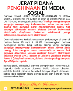 JERAT PIDANA PENGHINAAN DI MEDIA SOSIAL