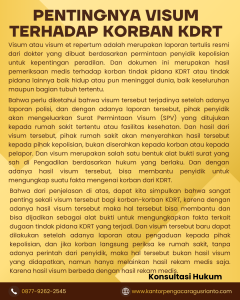 PENTINGNYA VISUM TERHADAP KORBAN KDRT