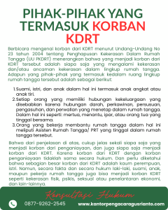 PIHAK-PIHAK YANG TERMASUK KORBAN KDRT